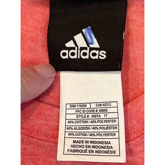 Adidas Men Pink Graphic Tee Chicago Fire Pocket T Shirt Large - Picture 5 of 7